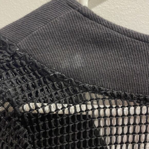 Emilio Pepe Ray Black Mesh Zip-up Jacket Size S Bomber Witchy Y2K Artsy Sheer - Picture 7 of 11